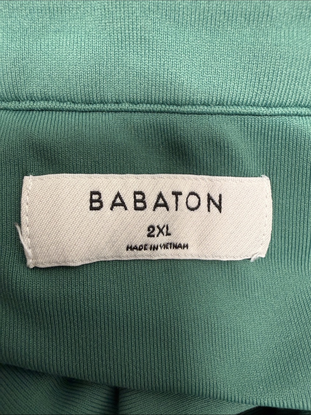 Babaton Contour Polo Shirt Cropped Long Sleeve Stretch Collared Green Plus 2XL - Picture 6 of 8